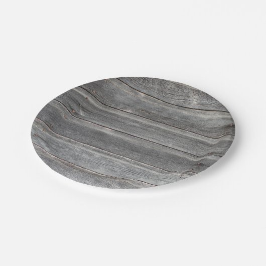 素朴な風化させた木製の壁 ペーパープレート (アングル)