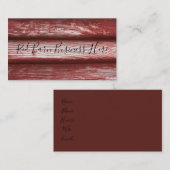 素朴な風化させた赤い納屋木 名刺 (正面/裏面)