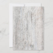 素朴な風化した灰色の木の二人だけの結婚式 招待状 (裏面)