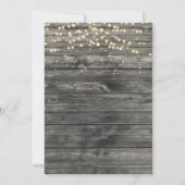 素朴な風合いが漂うグレーウッドのストリングライト ウェディング 招待状 (裏面)