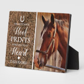 素朴な馬の記念碑 - ペットの喪失写真 フォトプラーク (側面)
