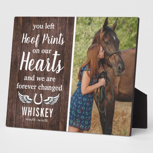 素朴な馬の記念碑 | 写真の思い出 フォトプラーク (側面)