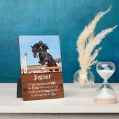 素朴な馬の記念碑 馬の思い出の写真 フォトプラーク (側面)