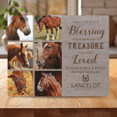 素朴な馬の追悼写真 フォトプラーク