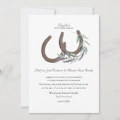 素朴な馬蹄とラベンダー 招待状 (正面)