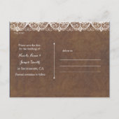 素朴な馬蹄とレースのカントリー SAVE THE DATE 案内ポストカード (裏面)