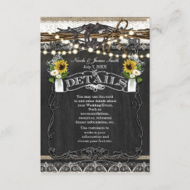 素朴な馬蹄と花のカントリー詳細カード エンクロージャーカード