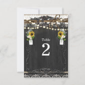 素朴な馬蹄と花のカントリー風テーブルナンバー 招待状 (裏面)