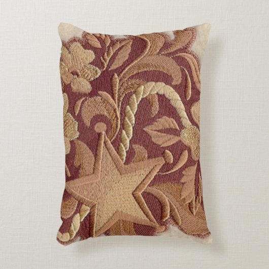 素朴な馬蹄型カウボーイ西カントリーフローラ アクセントクッション (正面(垂直))