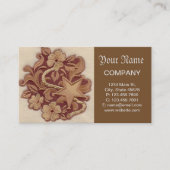 素朴な馬蹄型カウボーイ西カントリーフローラ 名刺 (正面)