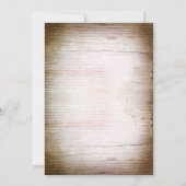 素朴な馬蹄用木材婚約パーティ 招待状 (裏面)