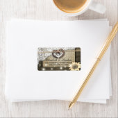 素朴な馬蹄 花束 ライラック ウェディング ラベル (インサイチュ)