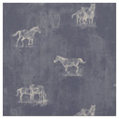 素朴な馬 ファブリック (クローズアップ)