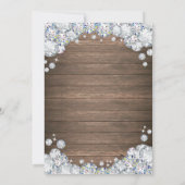 素朴な驚きの第13誕生日の銀製のダイヤモンド 招待状 (裏面)