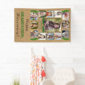 素朴な高校卒業のパーティーの写真のコラージュ 横断幕 (インサイチュ)