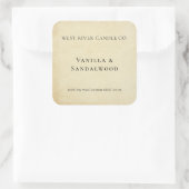 素朴な高級感漂うクラフト紙キャンドルラベル スクエアシール (バッグ)