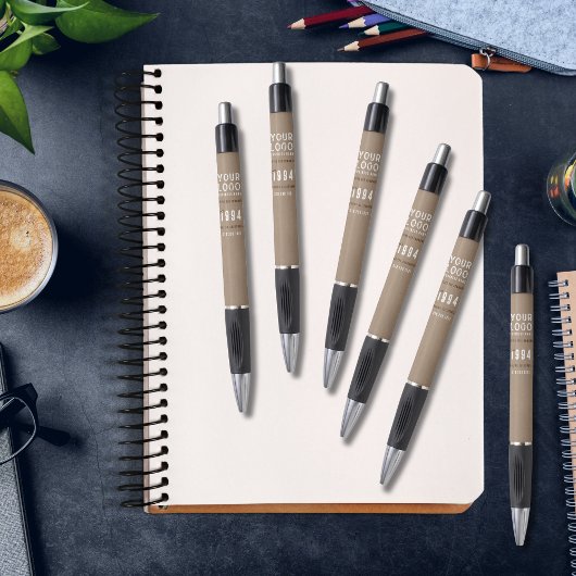 素朴な魅力のクラフト紙　ロゴを追加 ボールペン