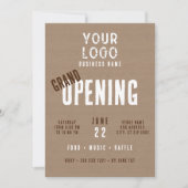 素朴な魅力のビジネスロゴ　グランドオープンのロゴ 招待状 (正面)