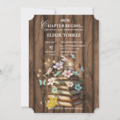 素朴な魔法の絵本のベビーシャワー 招待状 (正面)