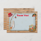 素朴な魚釣りはメッセージカード感謝していしています ノートカード (正面/裏面)