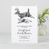 素朴な鹿のいる森のウェディング招待状 招待状 (スタンド正面)