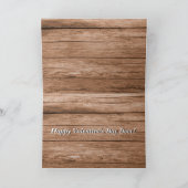 素朴な鹿のシルエット ハンティング バレンタインデー カード (内部)