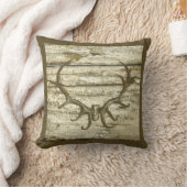 素朴な鹿の角 狩猟 テーマ レトロ アート 鹿 クッション (ブランケット)