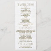 素朴な鹿エレガント婚式プログラム プログラム (裏面)