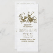 素朴な鹿エレガント婚式プログラム プログラム (正面/裏面)