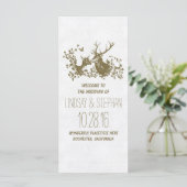 素朴な鹿エレガント婚式プログラム プログラム (スタンド正面)