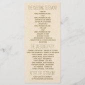 素朴な鹿エレガント婚式プログラム プログラム (裏面)