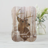 素朴な鹿狩りはブライダルシャワー 招待状 (スタンド正面)