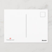 素朴な麻布の赤と緑の格子柄 ホリデー感謝カード ポストカード (裏面)