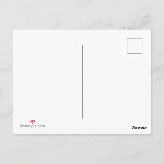 素朴な麻布の赤緑格子柄 ホリデー感謝カード ポストカード (裏面)