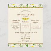 素朴な黄色のひまわり水彩チラシ チラシ (裏面)