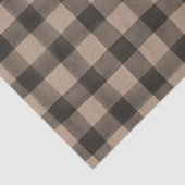 素朴な黒およびクラフトのバッファローの格子縞のティッシュペーパー 薄葉紙 (詳細)