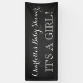 素朴な黒板のベビーシャワーの印のカスタム 横断幕 (縦)