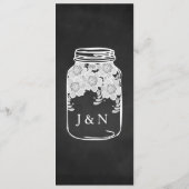 素朴な黒板のメーソンジャーのカスタムな結婚式メニュー メニュー (裏面)