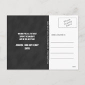 素朴な黒板の写真の休日の郵便はがき シーズンポストカード (裏面)