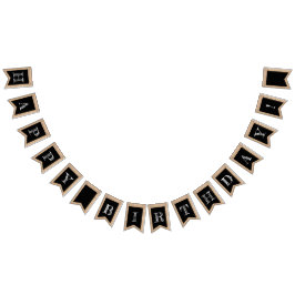 素朴な黒板の旗のカスタムのハッピーバースデー バンティングフラッグ