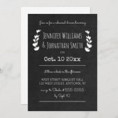 素朴な黒板リハーサルディナー招待状 招待状 (正面/裏面)