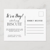 素朴な黒板足を搭載する新しいペット発表| 案内ポストカード (裏面)