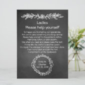 素朴な黒板風の結婚式のバスケット看板 (スタンド正面)