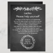 素朴な黒板風の結婚式のバスケット看板 (正面/裏面)