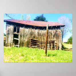 素朴な100歳の納屋のポスター ポスター