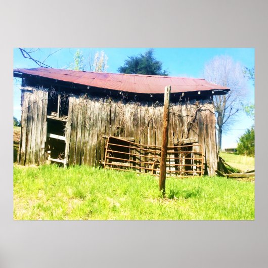 素朴な100歳の納屋のポスター ポスター (正面)