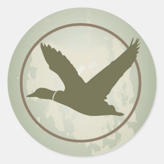 素朴な20 - 1.5の封筒用シールの国のアヒルの捜すこと ラウンドシール (正面)