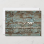 素朴な20XXブーツ及びレースの卒業の発表 案内状 (裏面)