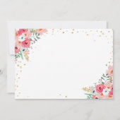 素朴な25周年結婚記念日招待状 花 招待状 (裏面)