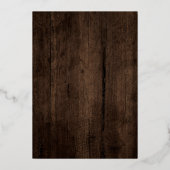 素朴な3枚の写真の組み合わせとフェアリーライト ゴールド 箔シーズンカード (裏面)